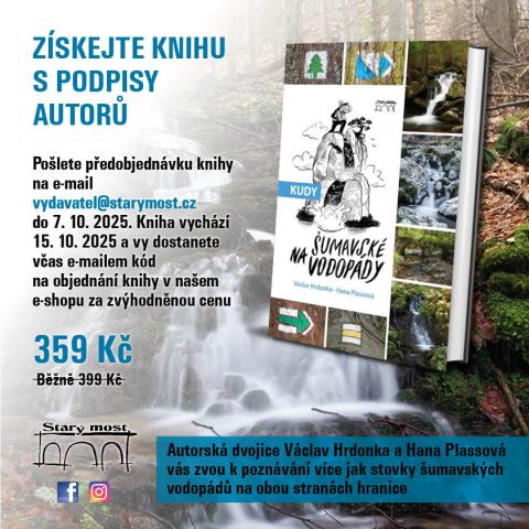 Předobjednávka knihy Kudy na šumavské vodopády